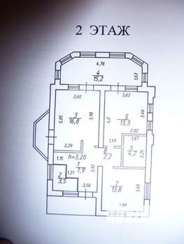 Дом 185м², 2-этажный, участок 6 сот.  