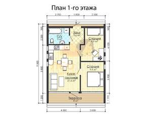 Дом 51м², 1-этажный, участок 10 сот.  