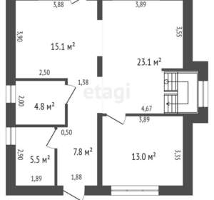 Дом 160м², 2-этажный, участок 9 сот.  