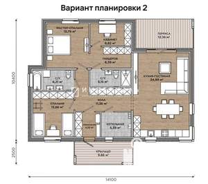 Дом 131м², 1-этажный, участок 5 сот.  