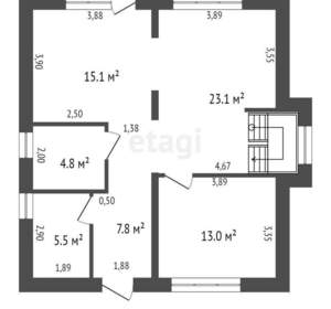 Дом 160м², 2-этажный, участок 9 сот.  