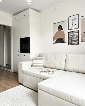 Студия квартира, на длительный срок, 20м2, 6/12 этаж