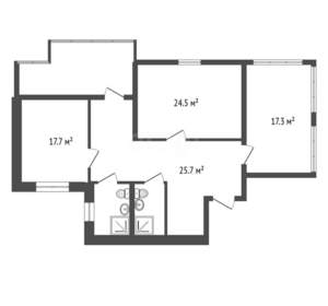 3-к квартира, на длительный срок, 96м2, 7/7 этаж
