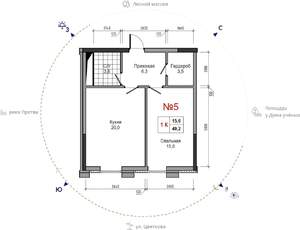 1-к квартира, вторичка, 49м2, 16/30 этаж