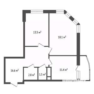 2-к квартира, вторичка, 67м2, 16/17 этаж