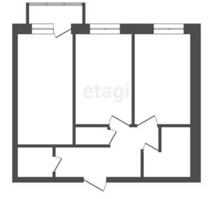 2-к квартира, вторичка, 56м2, 4/4 этаж