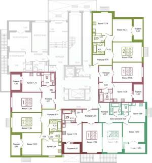 2-к квартира, вторичка, 58м2, 1/19 этаж