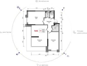 2-к квартира, вторичка, 76м2, 15/30 этаж