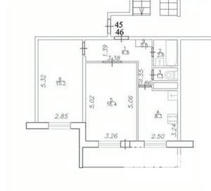 2-к квартира, вторичка, 51м2, 3/9 этаж