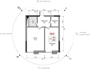 1-к квартира, вторичка, 49м2, 5/30 этаж