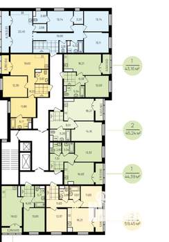 1-к квартира, вторичка, 46м2, 18/19 этаж