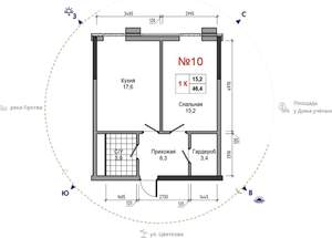 1-к квартира, вторичка, 46м2, 25/29 этаж