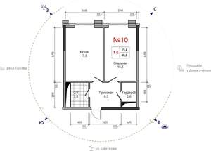 1-к квартира, вторичка, 46м2, 13/29 этаж