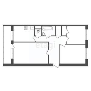 3-к квартира, вторичка, 59м2, 5/5 этаж