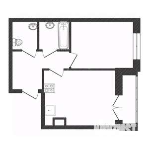 1-к квартира, вторичка, 43м2, 4/19 этаж