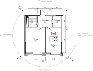 1-к квартира, вторичка, 50м2, 12/30 этаж
