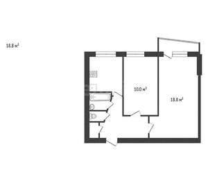 2-к квартира, вторичка, 45м2, 6/9 этаж