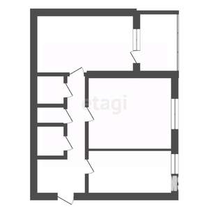 2-к квартира, вторичка, 61м2, 1/3 этаж