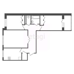 3-к квартира, вторичка, 65м2, 9/9 этаж