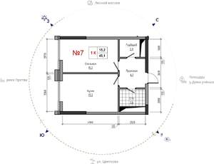 1-к квартира, вторичка, 45м2, 3/30 этаж