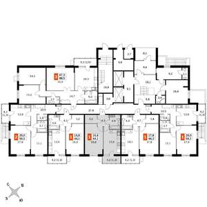 1-к квартира, вторичка, 44м2, 1/22 этаж