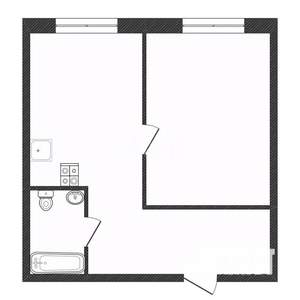 1-к квартира, вторичка, 43м2, 16/18 этаж