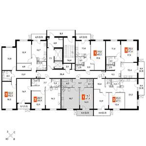 1-к квартира, вторичка, 48м2, 18/22 этаж