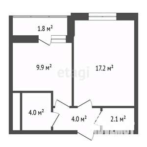 1-к квартира, вторичка, 37м2, 4/25 этаж