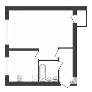 1-к квартира, вторичка, 31м2, 1/4 этаж