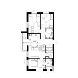 3-к квартира, вторичка, 95м2, 17/21 этаж