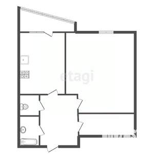 1-к квартира, вторичка, 36м2, 3/5 этаж