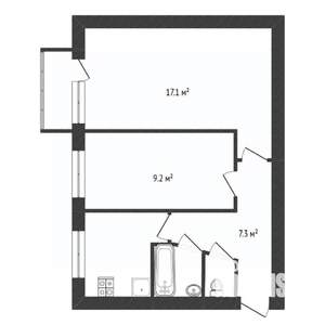 2-к квартира, вторичка, 43м2, 2/5 этаж