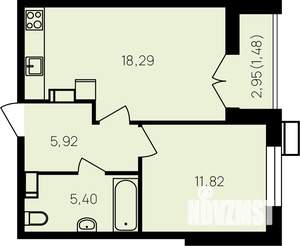 1-к квартира, вторичка, 45м2, 5/19 этаж