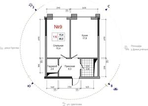 1-к квартира, вторичка, 46м2, 13/29 этаж