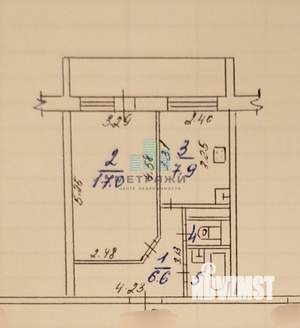 1-к квартира, вторичка, 35м2, 1/9 этаж
