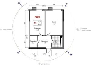 1-к квартира, вторичка, 47м2, 17/29 этаж