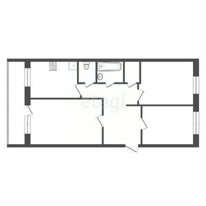 3-к квартира, вторичка, 63м2, 2/5 этаж