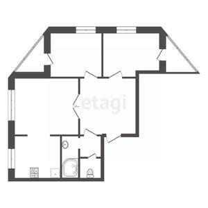 3-к квартира, вторичка, 89м2, 7/9 этаж