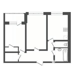 2-к квартира, вторичка, 51м2, 6/9 этаж