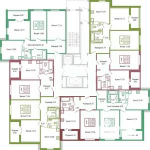 2-к квартира, вторичка, 61м2, 13/19 этаж