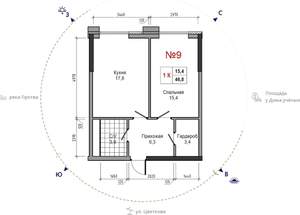 1-к квартира, вторичка, 47м2, 5/29 этаж
