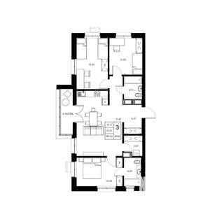 3-к квартира, вторичка, 95м2, 18/21 этаж