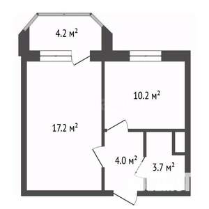 1-к квартира, вторичка, 35м2, 8/10 этаж