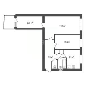 3-к квартира, вторичка, 59м2, 5/9 этаж