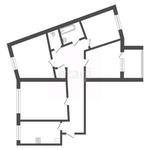 4-к квартира, вторичка, 76м2, 8/9 этаж