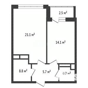 1-к квартира, вторичка, 47м2, 9/17 этаж