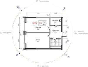 1-к квартира, вторичка, 46м2, 26/30 этаж