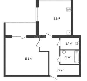 1-к квартира, вторичка, 36м2, 6/9 этаж