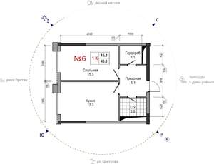 1-к квартира, вторичка, 46м2, 11/30 этаж