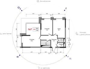 2-к квартира, вторичка, 73м2, 11/30 этаж